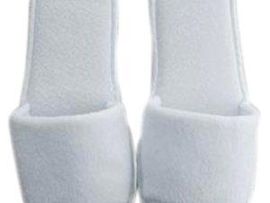 PAIRE DE PANTOUFLES EPONGE DE COTON SEMELLE EVA